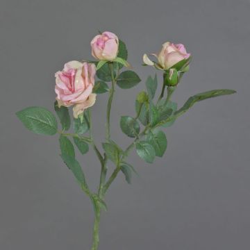 Ramo di rosa artificiale CORALEE, rosa, 50cm, Ø3-7cm