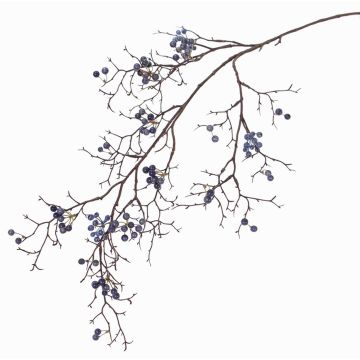 Ramo finto di sinforicarpi GESA con bacche, blu, 100cm