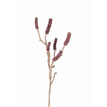 Ramo finto di callistemon HEMES con frutti, rosso scuro, 60cm