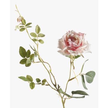 Ramo di rose finte BEATA, rosa-bianco, 75cm Ramo di rose finte BEATA, rosa-bianco, 75cm