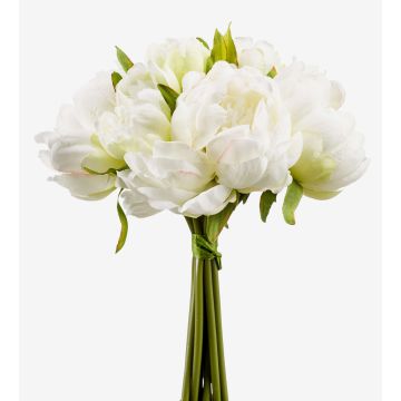 Bouquet di peonie artificiali WILO, bianco-verde, 25cm