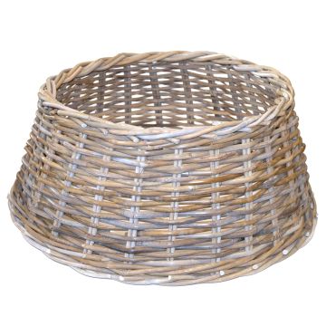 Supporto per albero di Natale a cesto MACARIO in rattan, grigio-marrone, 26cm, Ø60cm