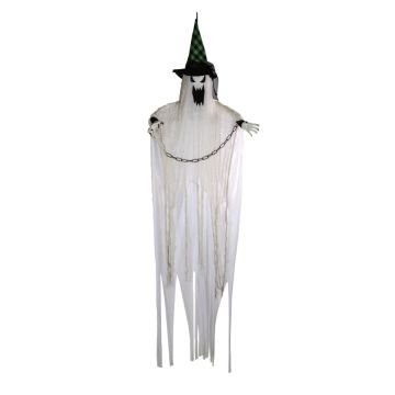 Figura di fantasma di Halloween HERNANDO, funzione movimento-suono, LED, 180cm Figura di fantasma di Halloween HERNANDO, funzione movimento-suono, LED, 180cm