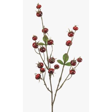 Ramo artificiale di rosa patata BREVON con cinorrodi, rosso, 80 cm Ramo artificiale di rosa patata BREVON con cinorrodi, rosso, 80 cm