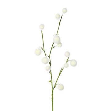 Ramo artificiale di euforbia a palloncino BRAVON, con frutti, bianco, 80cm