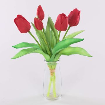 Mazzo di tulipani decorativi LEANA, rosso, 30 cm, Ø 20 cm Mazzo di tulipani decorativi LEANA, rosso, 30 cm, Ø 20 cm
