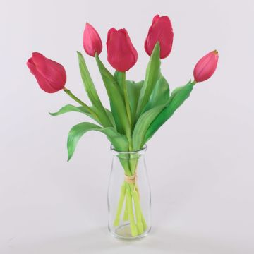 Fiori decorativi: mazzo di tulipani LEANA, rosa-verde, 30 cm, Ø 20 cm Fiori decorativi: mazzo di tulipani LEANA, rosa-verde, 30 cm, Ø 20 cm