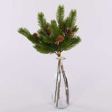 Mazzetto di rami di abete BERHANE con pigne, verde, 35 cm