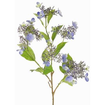 Ramo artificiale di ortensia KATHANI, blu-bianco-verde, 80cm, Ø10-13cm