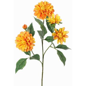 Ramo decorativo di dalia QUINKA, arancione-giallo, 70 cm