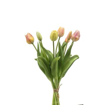 Mazzo di tulipani artificiali misti LONA, rosa-pesca-giallo, 40 cm Mazzo di tulipani artificiali misti LONA, rosa-pesca-giallo, 40 cm