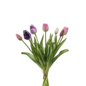 Mazzo di tulipani artificiali misti LONA, rosa-lilla, 40cm