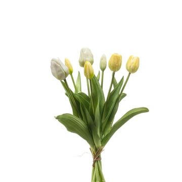 Mazzo di tulipani artificiali misti LONA, bianco-giallo, 40 cm Mazzo di tulipani artificiali misti LONA, bianco-giallo, 40 cm