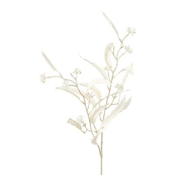 Ramo artificiale di eucalipto ZILFOR con fiori, bianco, 80 cm Ramo artificiale di eucalipto ZILFOR con fiori, bianco, 80 cm