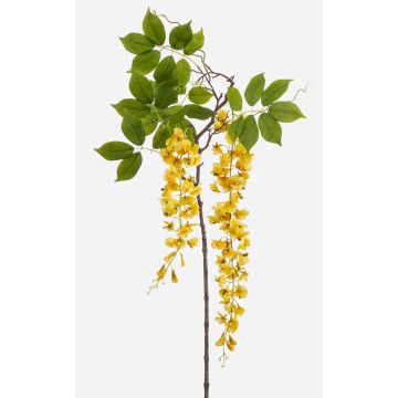 Ramo artificiale di glicine NISSRINE con fiori, giallo, 145cm