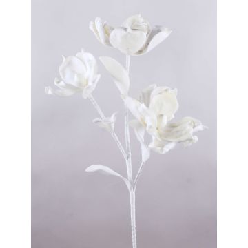 Ramo di camelia in schiuma sintetica RANIA, bianco, 95 cm, Ø 18-22 cm