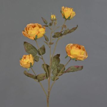 Ramo di rosa artificiale SITARA, effetto secco, arancione-giallo, 75 cm, Ø 5-8 cm Ramo di rosa artificiale SITARA, effetto secco, arancione-giallo, 75 cm, Ø 5-8 cm