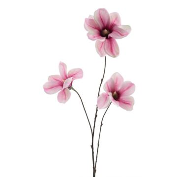 Ramo sintetico di magnolia FLAVA, fucsia-bianco, 85cm Ramo sintetico di magnolia FLAVA, fucsia-bianco, 85cm