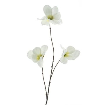 Ramo artificiale di magnolia FLAVA, bianco, 85 cm