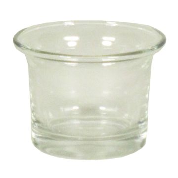 Portacandela JEMMA in vetro, trasparente, 4,5cm, Ø6,5cm