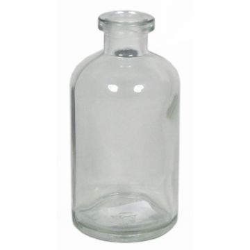 Bottiglia INAYA di vetro, trasparente, 13cm, Ø6,5cm