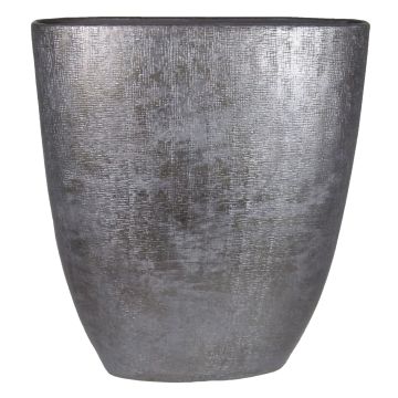Vaso ovale in ceramica AGAPE granulato, nero, 51x17x57cm Vaso ovale in ceramica AGAPE granulato, nero, 51x17x57cm