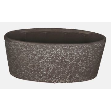 Ciotola ovale per orchidee ASLAK in ceramica, con struttura, nero-grigio, 33x15x15cm Ciotola ovale per orchidee ASLAK in ceramica, con struttura, nero-grigio, 33x15x15cm