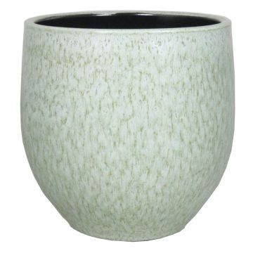 Fioriera ELIEL in ceramica, maculato, verde menta-bianco, 34cm, Ø34cm