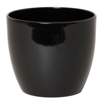 Vaso da piante TEHERAN BASAR, ceramica, nero, 17cm, Ø19,5cm