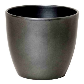 Vaso da piante TEHERAN BASAR, ceramica, grigio antracite, 12cm, Ø13,5cm