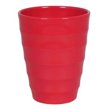 Fioriera per orchidee IZEH, ceramica, rosso, 17cm, Ø14cm