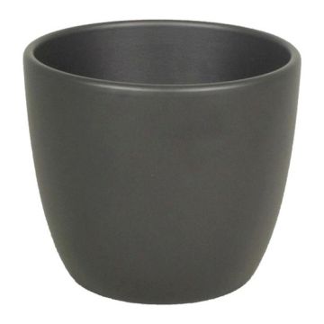 Grande fioriera TEHERAN BASAR, ceramica, grigio antracite-opaco, 27cm, Ø32cm