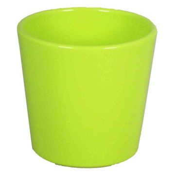 Vaso per orchidee BANEH, ceramica, verde mela, 12,5cm, Ø13,5cm
