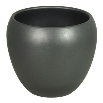 Vaso da piante in ceramica URMIA BASAR, antracite-opaco, 24cm, Ø27cm