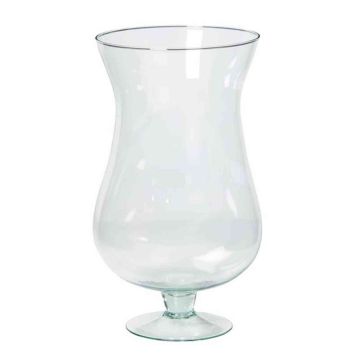 Vaso a calice KOFFI in vetro, con piede, trasparente, 30cm, &Oslash;16cm