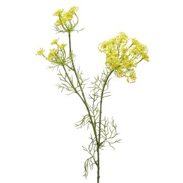 Ramoscello decorativo con fiori di aneto ALRESCHA, giallo, 85 cm