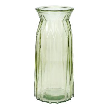 Vaso da tavolo RUBIE in vetro, verde chiaro-trasparente, 20cm, Ø10,8cm
