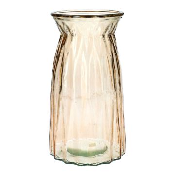 Vaso da tavolo RUBIE in vetro, color taupe-trasparente, 20cm, Ø10,8cm Vaso da tavolo RUBIE in vetro, color taupe-trasparente, 20cm, Ø10,8cm