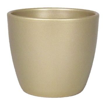 Vaso da piante TEHERAN BASAR, ceramica, oro-opaco, 17cm, Ø19,5cm