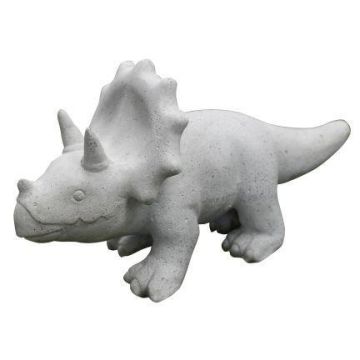 Figurina di dinosauro Triceratops NIONA in cemento, grigio, 38x16x21cm Figurina di dinosauro Triceratops NIONA in cemento, grigio, 38x16x21cm