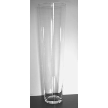 Vaso conico da terra AMNA AIR in vetro, trasparente, 50cm, Ø14cm
