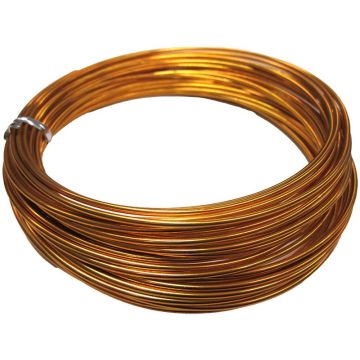 Filo di alluminio TANEA, verniciato oro, 12 m, Ø 2 mm