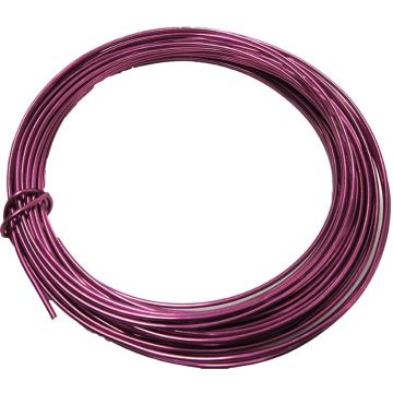 Filo di alluminio TANEA, verniciato rosa, 12 m, Ø 2 mm