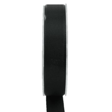 Nastro da regalo in poliestere WIARA, nero, 50 m, 25 mm