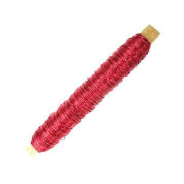 Filo laccato decorativo resistente ZELMA, rosso, 100 g, 50 m, Ø 0,5 mm