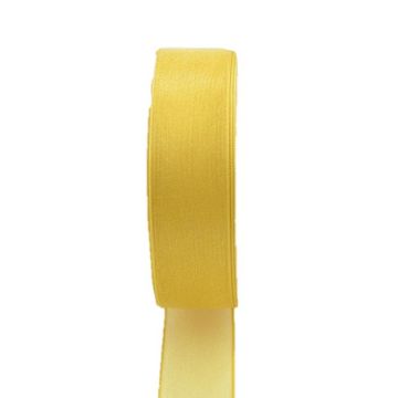 Nastro di organza OSNA, giallo, 50 m, 10 mm