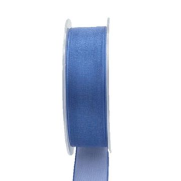 Nastro di organza OSNA, blu scuro, 50m, 10mm