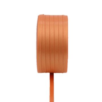 Nastro doppio in raso VIPKE, arancione, 50 m, 6 mm