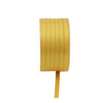 Nastro doppio in raso VIPKE, giallo, 50 m, 6 mm