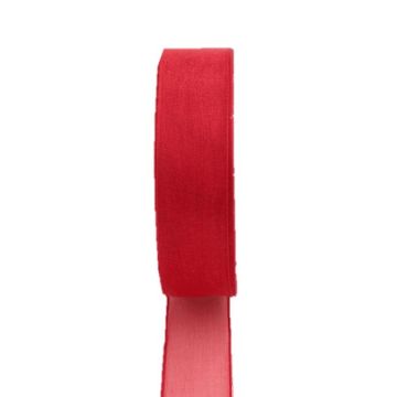 Nastro di organza OSNA, rosso, 50m, 10mm